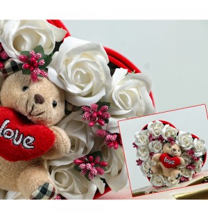 beyaz ayıcık kalbli